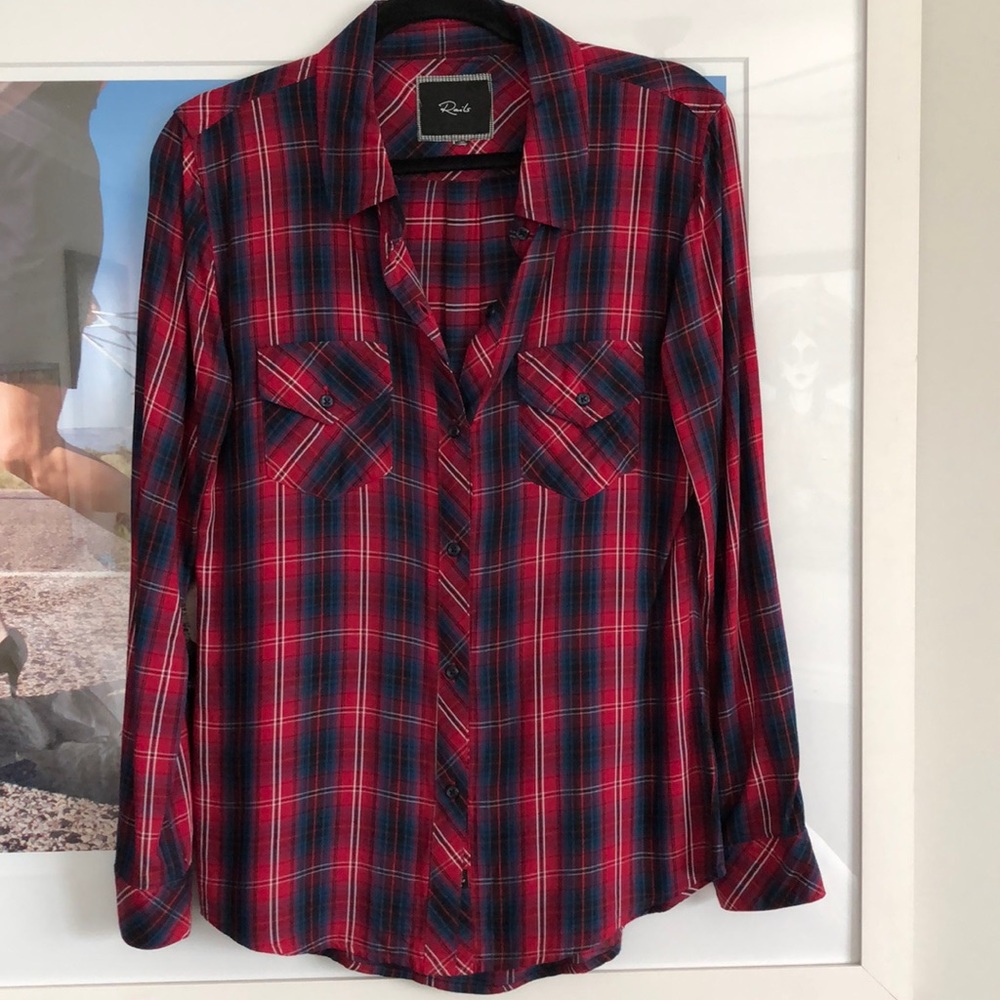 Rails plaid button down